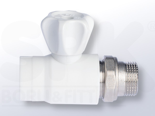 PPR, BALL VALVE FOR RADIATOR STRAIGHT