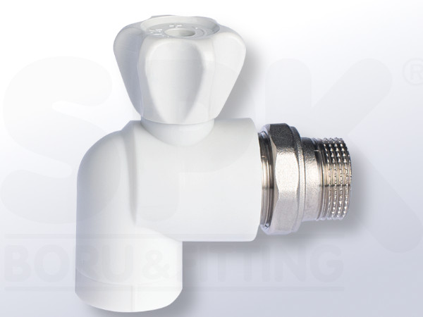 PPR, BALL VALVE FOR RADIATOR ELBOW