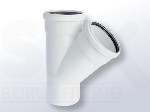 PVC, TEK ÇATAL 45°